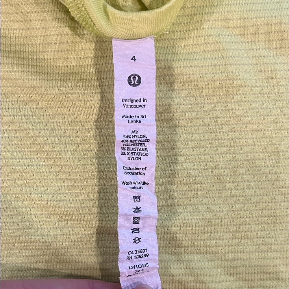 Lululemon Athletica Neon Yellow Tank Top - Picture 2 of 2